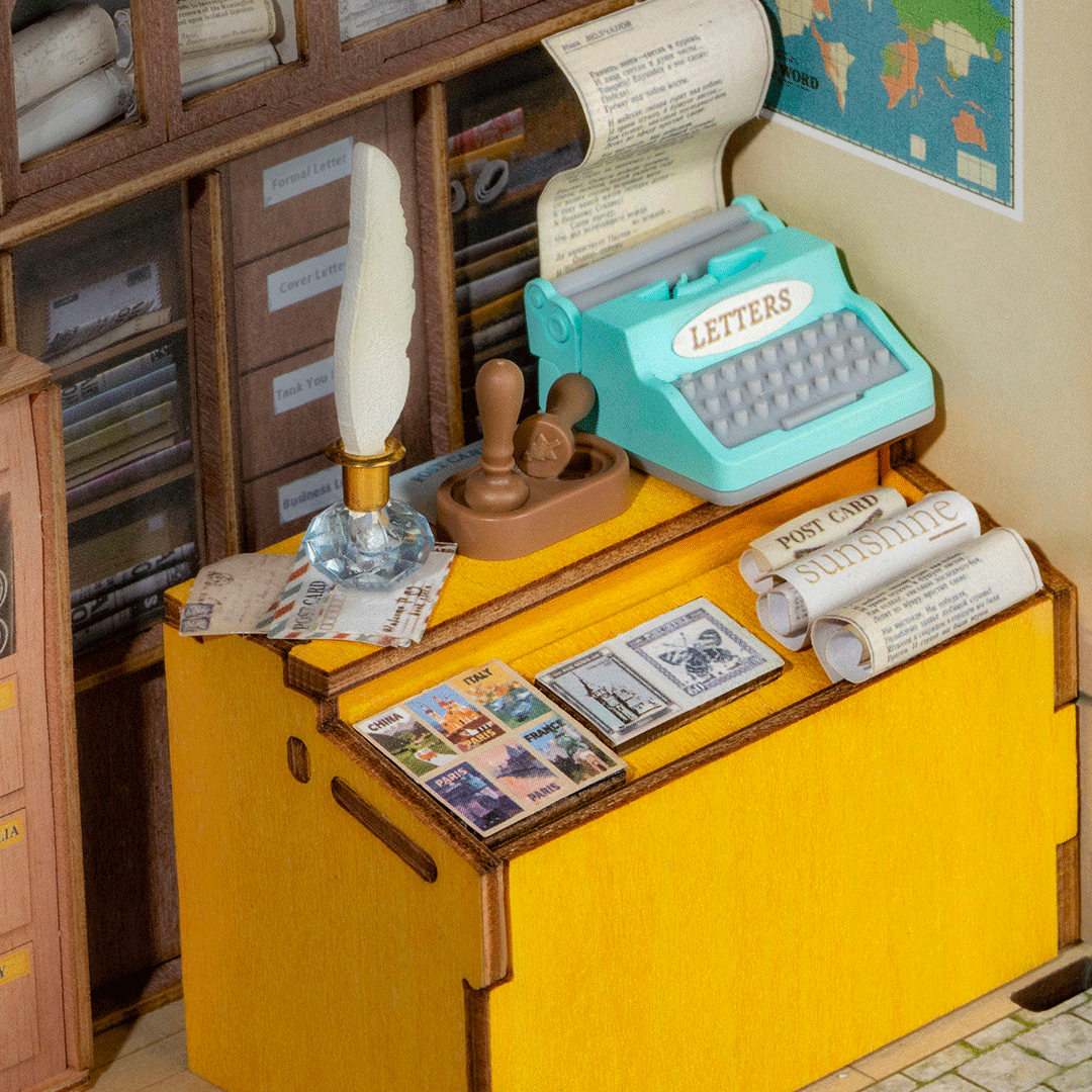 Miniature Maison DIY Bureau de Poste du Siècle Rolife