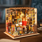 Mini-maison miniature DIY bibliothèque d'étude de Sam Rolife