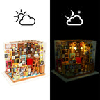 Mini-maison miniature DIY bibliothèque d'étude de Sam Rolife