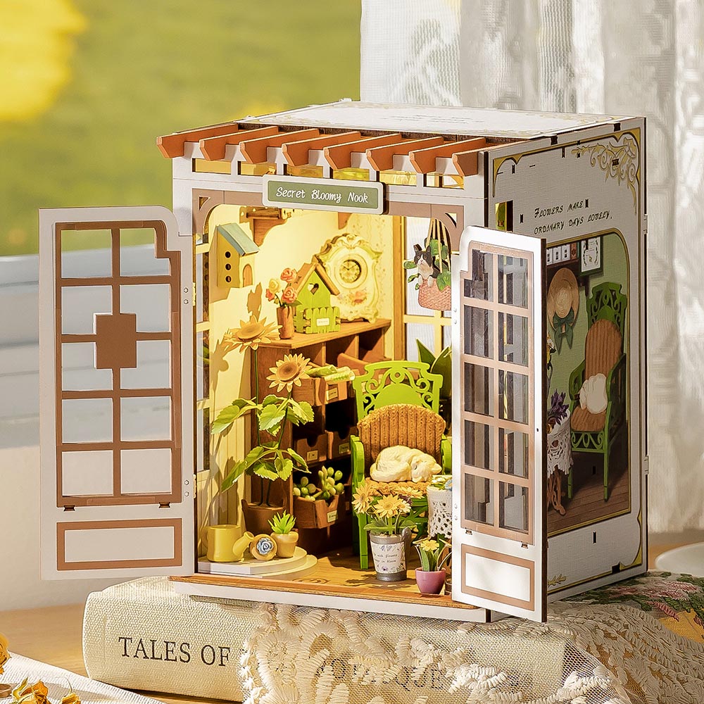Rolife Secret Bloomy Nook DIY Serre miniature de bibliothèque