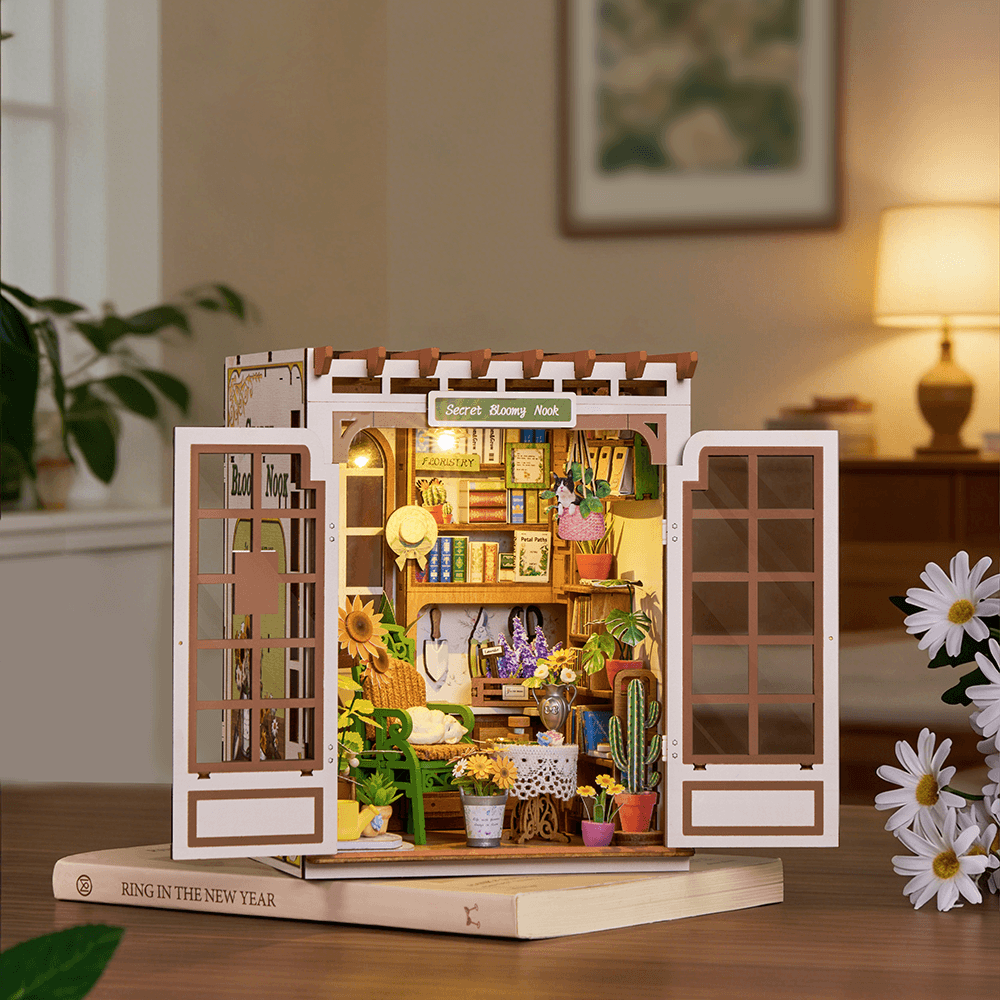 Rolife Secret Bloomy Nook DIY Serre miniature de bibliothèque