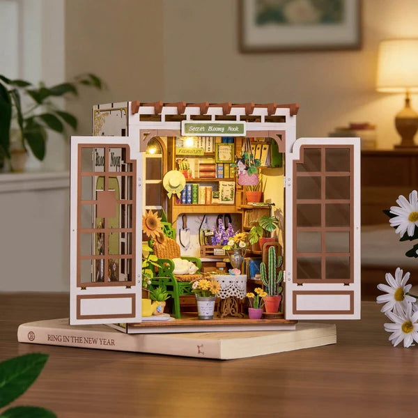 Rolife Secret Bloomy Nook DIY Serre miniature de bibliothèque