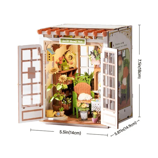 Rolife Secret Bloomy Nook DIY Serre miniature de bibliothèque