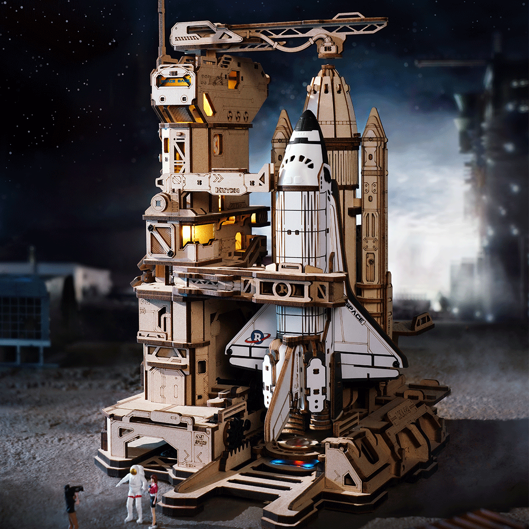ROKR Puzzle 3D en Bois Navette Spatiale
