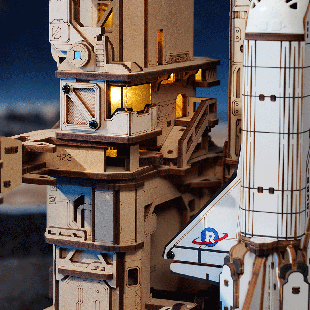 ROKR Puzzle 3D en Bois Navette Spatiale