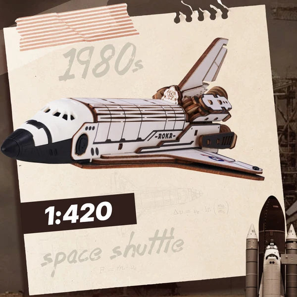 ROKR Puzzle 3D en Bois Navette Spatiale
