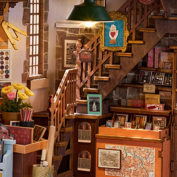 Rolife Wisdom Stationery Shop Kit de diorama (Book Nook)