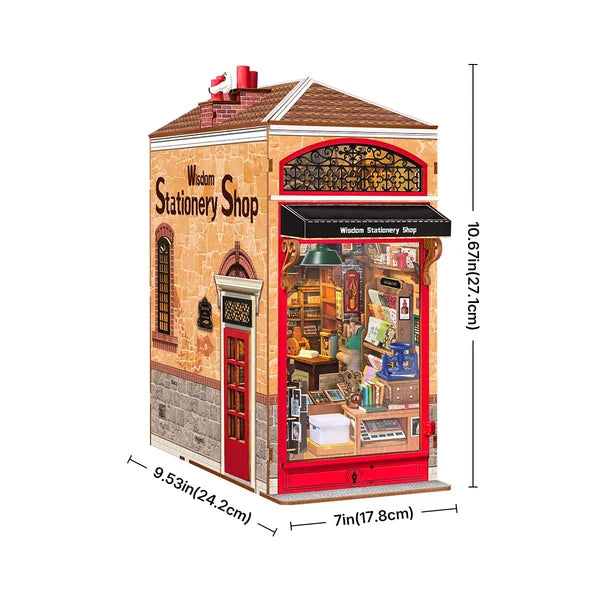 Rolife Wisdom Stationery Shop Kit de diorama (Book Nook)