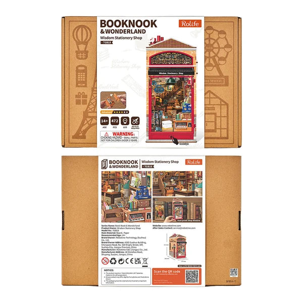 Rolife Wisdom Stationery Shop Kit de diorama (Book Nook)