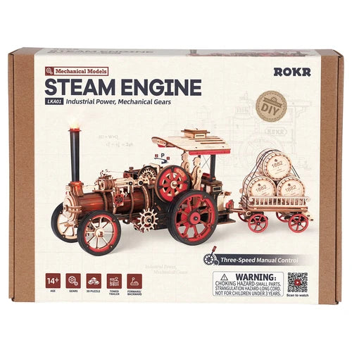 ROKR Moteur à vapeur mécanique – Puzzle 3D en bois