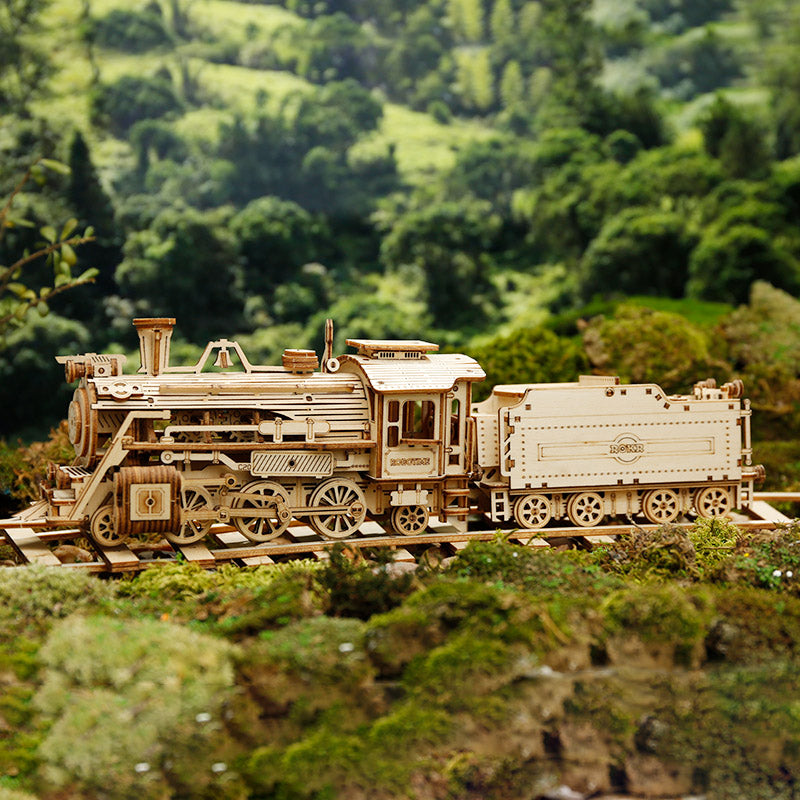 Puzzle en bois 3D ROKR Prime Locomotive à vapeur Express