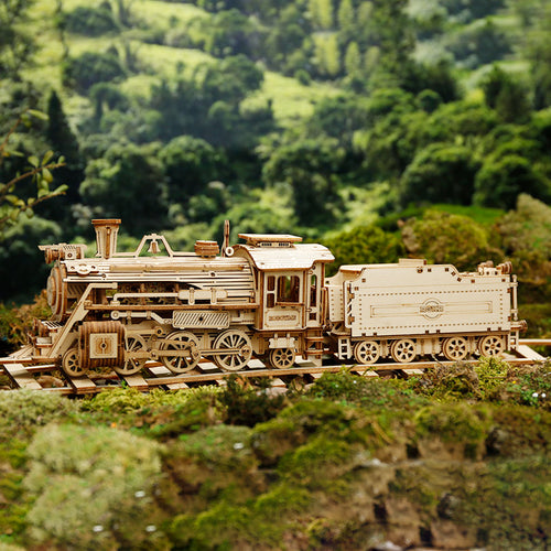 Puzzle en bois 3D ROKR Prime Locomotive à vapeur Express
