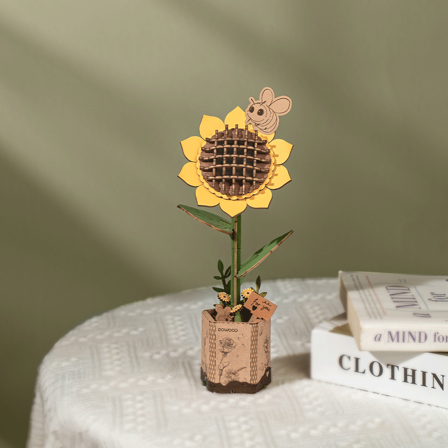 Puzzle 3D en bois Rowood - Tournesol