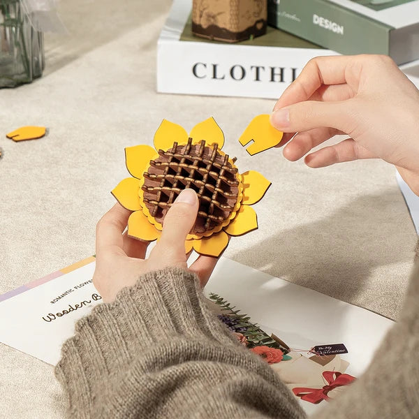 Puzzle 3D en bois Rowood - Tournesol