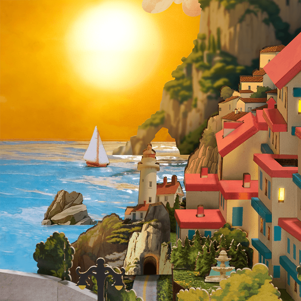 Diorama Rolife d'étagère « L'île du crépuscule »
