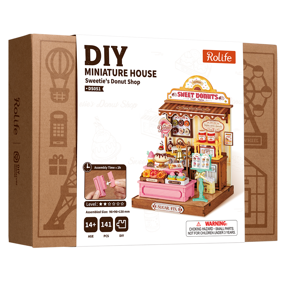 Miniature maison DIY "Sweetie's Donut Shop" de Rolife