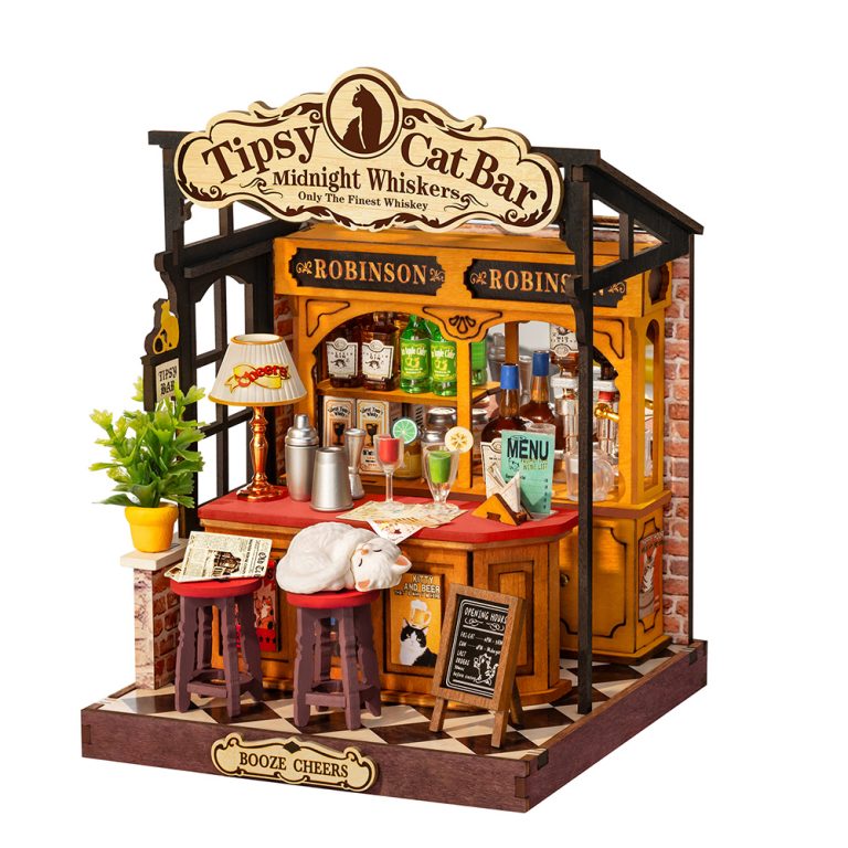 Mini-maison miniature DIY Rolife "Bar des chats soûls"