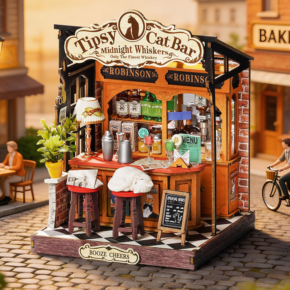 Mini-maison miniature DIY Rolife "Bar des chats soûls"