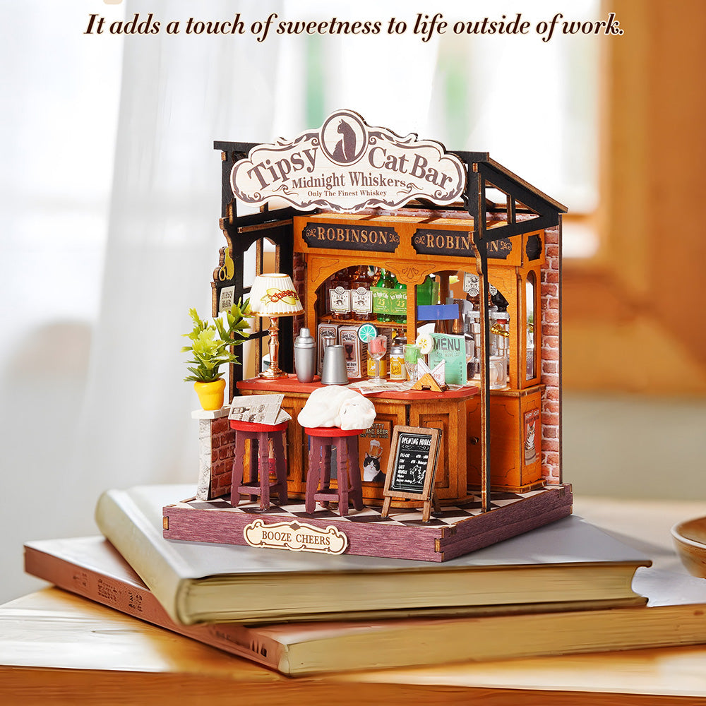 Mini-maison miniature DIY Rolife "Bar des chats soûls"