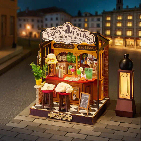 Mini-maison miniature DIY Rolife "Bar des chats soûls"