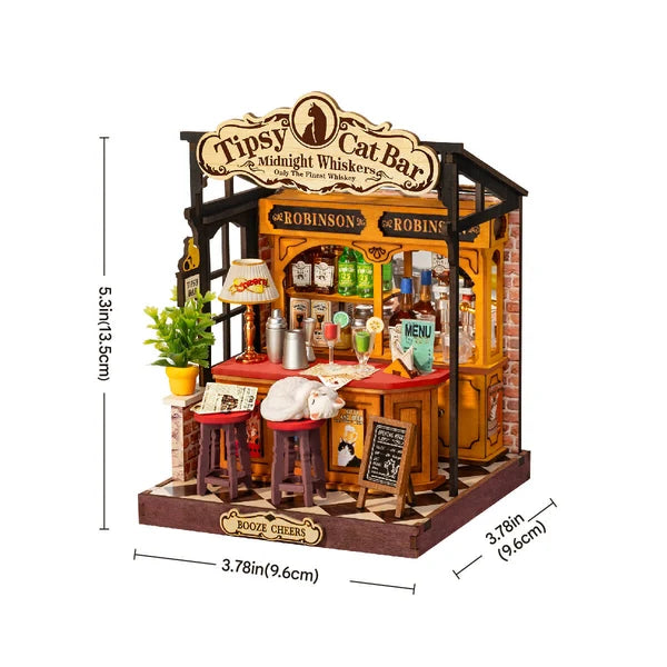 Mini-maison miniature DIY Rolife "Bar des chats soûls"