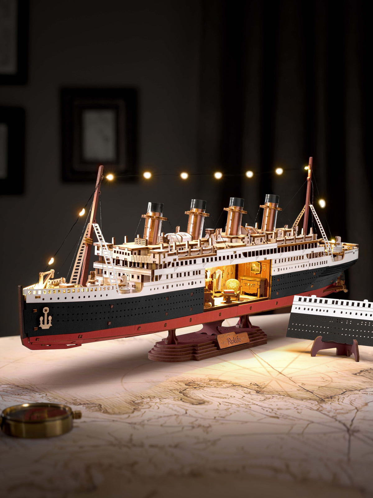 Rolife 1912·Puzzle en bois 3D L'Éternel voyageur de l'Atlantique