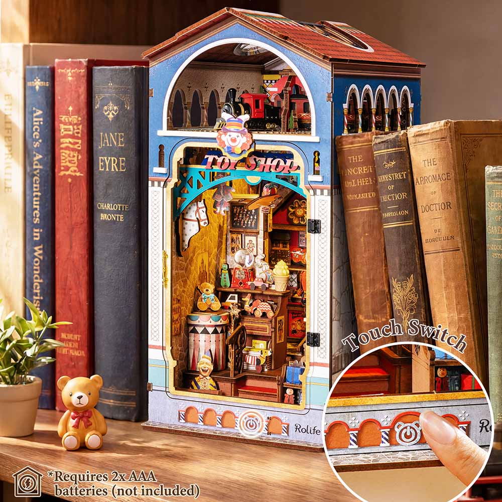 Miniature d'angle de bibliothèque Rolife Treasure Toy Shop à monter soi-même