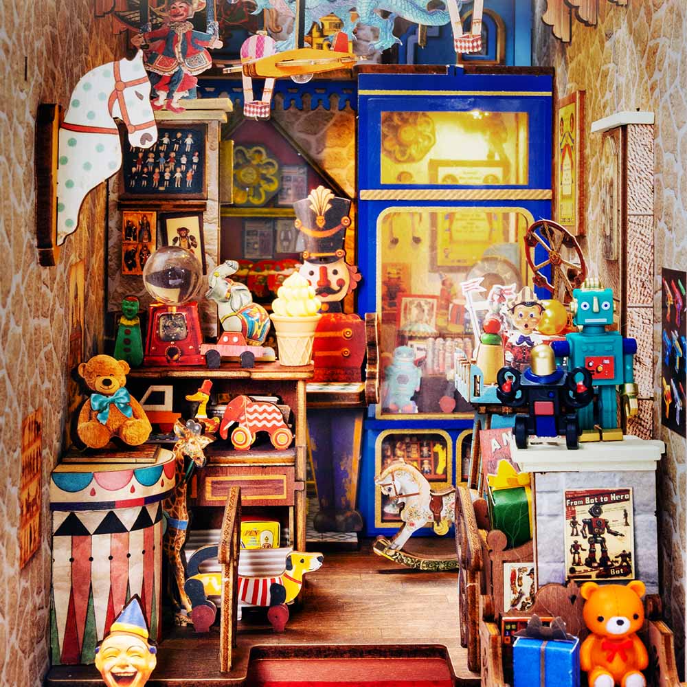 Miniature d'angle de bibliothèque Rolife Treasure Toy Shop à monter soi-même