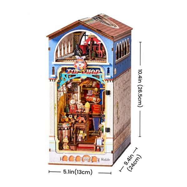 Miniature d'angle de bibliothèque Rolife Treasure Toy Shop à monter soi-même