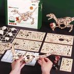Puzzle en bois 3D mécanique Velociraptor ROKR