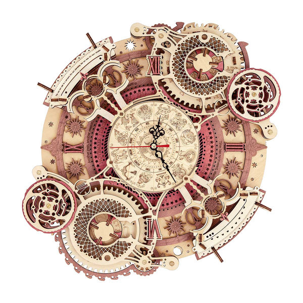 ROKR Horloge Murale Mécanique Signes du Zodiaque DIY