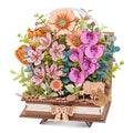 Rowood Puzzle 3D Bouquet de Fleurs en Bois Blooming Book à faire soi-même