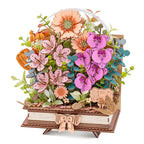 Rowood Puzzle 3D Bouquet de Fleurs en Bois Blooming Book à faire soi-même